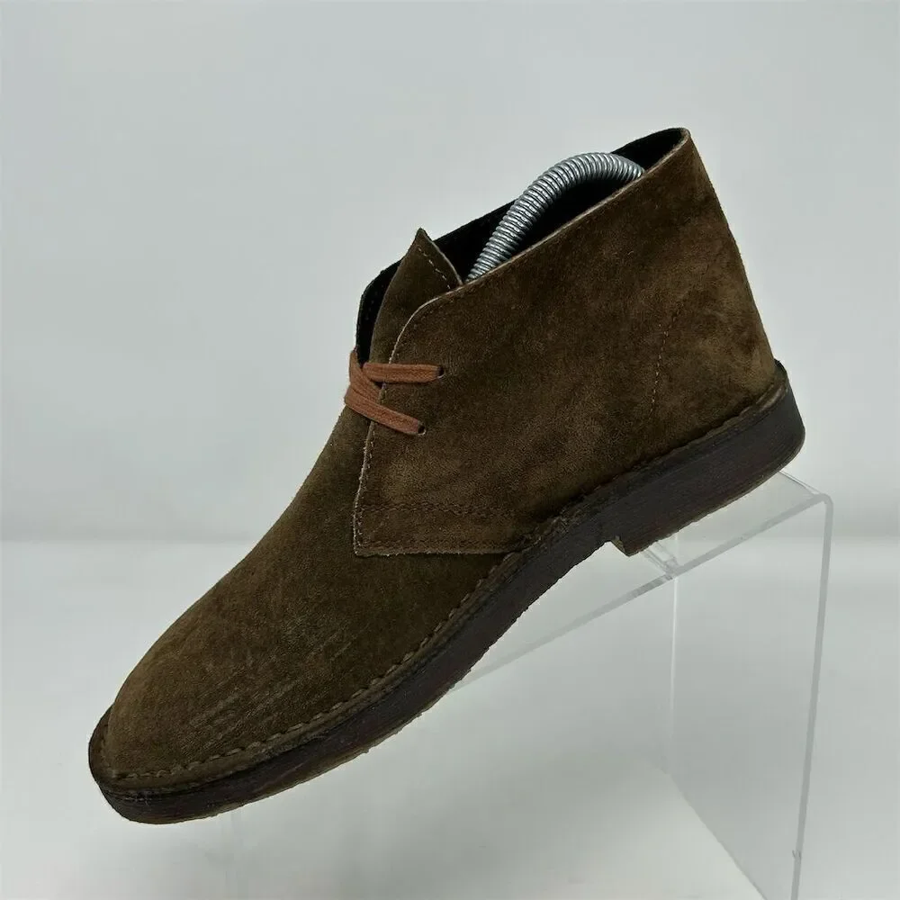 MG Italian Made Lace Up Chukka Boots Size 39 Brown Suede Lace Up Casual